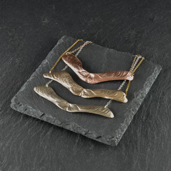 Collier samares, inspirés par la nature en bronze ou cuivre