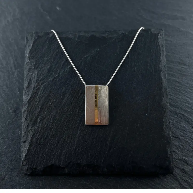 collier argent massif et or Car 'O Folies