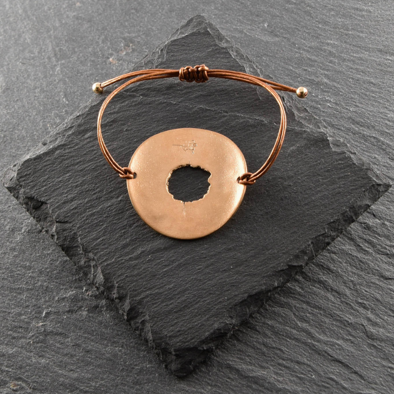 Bracelet rond brut en bronze – Image 4